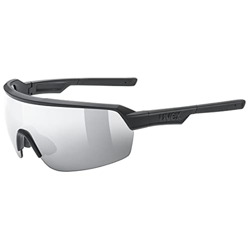 uvex sportstyle 227 - Sportbrille für Damen und Herren - verspiegelt - beschlagfrei - black matt/silver - one size von Uvex