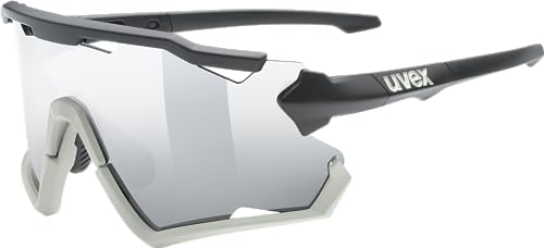 uvex sportstyle 228 - Sportbrille für Damen und Herren - beschlagfrei - abnehmbarer Rahmen - black sand matt/silver - one size von Uvex