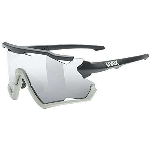 uvex sportstyle 228 - Sportbrille für Damen und Herren - beschlagfrei - abnehmbarer Rahmen - black sand matt/silver - one size von uvex sports