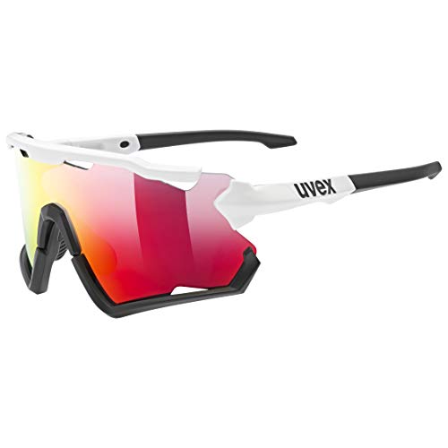 uvex sportstyle 228 - Sportbrille für Damen und Herren - beschlagfrei - abnehmbarer Rahmen - white black matt/red - one size von uvex sports