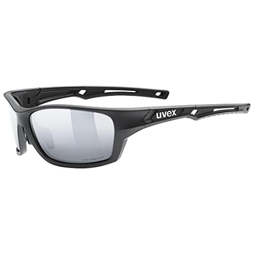 Uvex S533002 Unisex – Erwachsene, sportstyle 232 P Sportbrille, polarisiert, black mat/silver, one size von Uvex