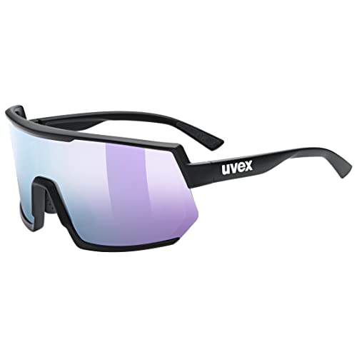 uvex Unisex – Erwachsene, sportstyle 235 Sportbrille, black matt/mirror lavender, one size von Uvex