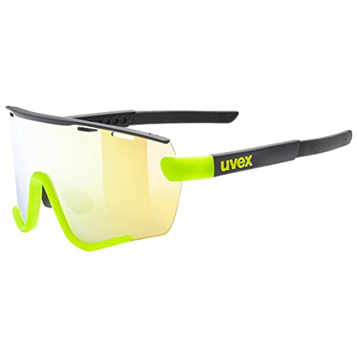 uvex sportstyle 236 Set - Sportbrille für Damen und Herren - beschlagfrei - inkl. Wechselscheiben - black yellow matt/yellow - one size von Uvex