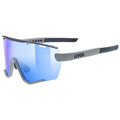 uvex sportstyle 236 Set - Sportbrille für Damen und Herren - beschlagfrei - inkl. Wechselscheiben - rhino deep space matt/blue - one size von Uvex