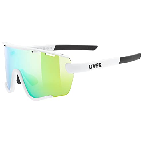 uvex sportstyle 236 Set - Sportbrille für Damen und Herren - beschlagfrei - inkl. Wechselscheiben - white matt/green - one size von Uvex