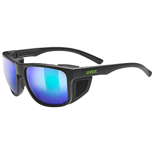 uvex Unisex – Erwachsene, sportstyle 312 CV Sportbrille, kontrastverstärkend, black mat/green, one size von Uvex