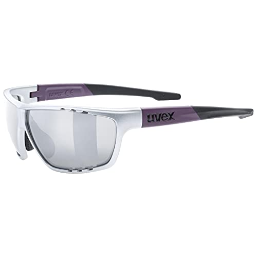 uvex Unisex – Erwachsene, sportstyle 706 Sportbrille, silver plum mat/silver, one size von Uvex