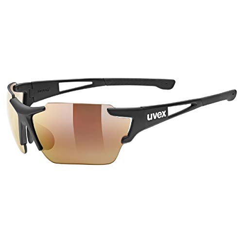 uvex sportstyle 803 race CV V - Sportbrille für Damen und Herren - konstraststeigernd & verspiegelt - selbsttönend - black matt/red - one size von Uvex