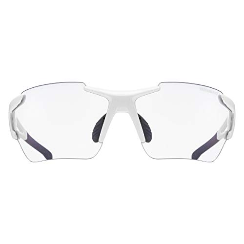 uvex sportstyle 803 race V - Sportbrille für Damen und Herren - selbsttönend & verspiegelt - beschlagfrei - white/blue - one size von Uvex