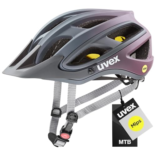 uvex unbound MIPS - sicherer MTB-Helm für Damen und Herren - MIPS-Sysytem - individuelle Größenanpassung - anthracite plum - 54-58 cm von uvex