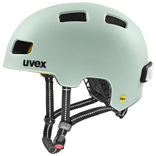 uvex city 4 MIPS - leichter City-Helm für Damen und Herren - MIPS-Sysytem - inkl. LED-Licht - light jade matt - 55-58 cm von Uvex