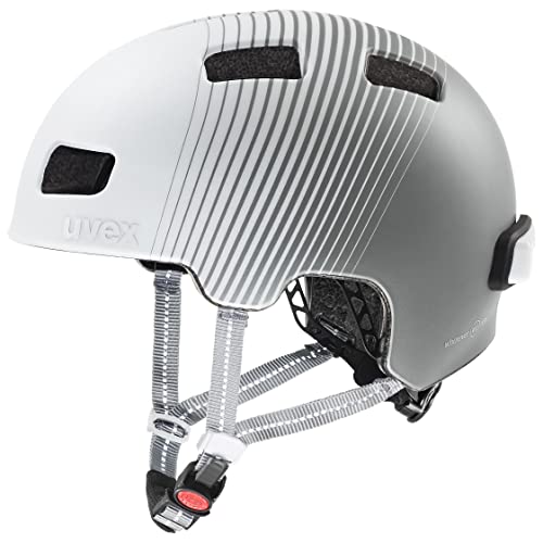 uvex city 4 Women's Edition - leichter City-Helm für Damen - inkl. LED-Licht - individuelle Größenanpassung - white-grey matt - 55-58 cm von Uvex