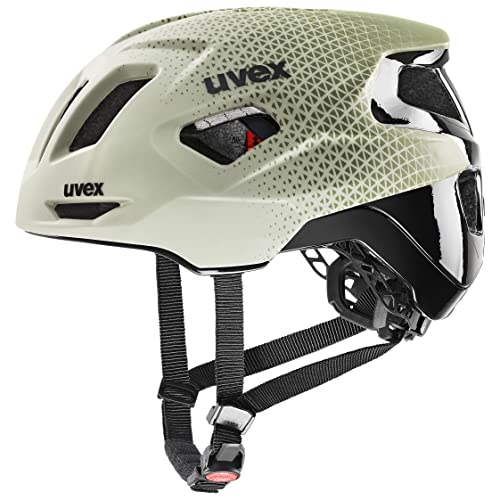 uvex gravel y - extrem leichter Performance-Helm für Damen und Herren - individuelle Größenanpassung - optimierte Belüftung - olive-black matt - 52-57 cm von Uvex