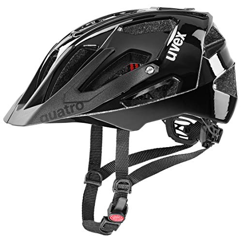 uvex quatro - sicherer MTB-Helm für Damen und Herren - individuelle Größenanpassung - verstellbarer Schirm - all black - 52-57 cm von Uvex