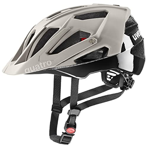 uvex quatro cc - sicherer MTB-Helm für Damen und Herren - individuelle Größenanpassung - optimierte Belüftung - oak brown-black - 52-57 cm von Uvex