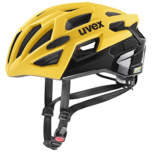 uvex race 7 - sicherer Performance-Helm für Damen und Herren - individuelle Größenanpassung - optimierte Belüftung - sunbee-black matt - 56-61 cm von Uvex