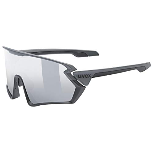 uvex Unisex – Erwachsene, sportstyle 231 Sportbrille, black-grey mat/mirror silver, one size von Uvex