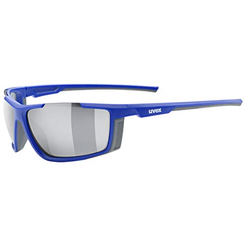uvex sportstyle 310 - Outdoorbrille für Damen und Herren - verspiegelt - abnehmbare Gesichtsauflage - blue matt/silver - one size von Uvex