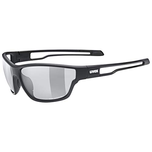 uvex sportstyle 806 V - Outdoorbrille für Damen und Herren - selbsttönend - beschlagfrei - black matt/smoke - one size von Uvex