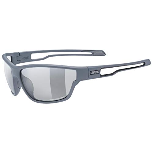 uvex sportstyle 806 V - Outdoorbrille für Damen und Herren - selbsttönend - beschlagfrei - grey matt/smoke - one size von Uvex