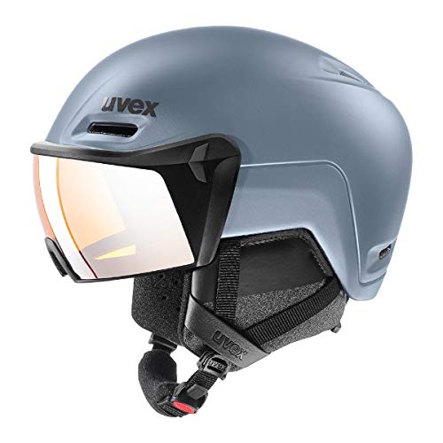 uvex hlmt 700 visor - sicherer Skihelm für Damen und Herren - individuelle Größenanpassung - mit Visier - strato matt - 52-55 cm von Uvex