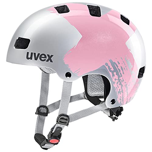 uvex Unisex Jugend, kid 3 Fahrradhelm, silver - rosé, 55-58 cm von Uvex