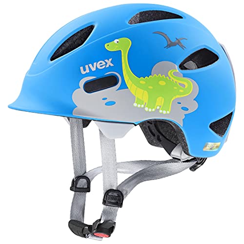 uvex oyo style - leichter Fahrradhelm für Kinder - individuelle Größenanpassung - erweiterbar mit LED-Licht - dino blue matt - 50-54 cm von Uvex