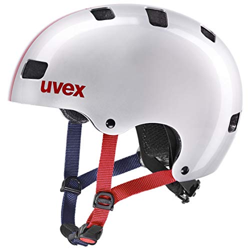 uvex kid 3 - robuster Fahrradhelm für Kinder- individuelle Größenanpassung - optimierte Belüftung - race silver - 51-55 cm von Uvex