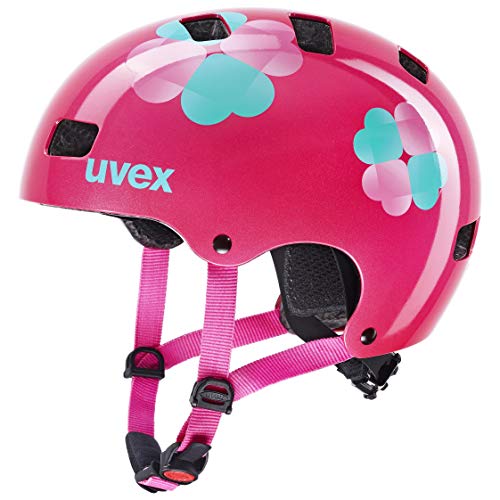 uvex kid 3 - robuster Fahrradhelm für Kinder- individuelle Größenanpassung - optimierte Belüftung - pink flower - 55-58 cm von Uvex