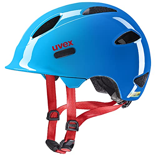 uvex oyo - leichter Fahrradhelm für Kinder - individuelle Größenanpassung - erweiterbar mit LED-Licht - ocean blue - 50-54 cm von Uvex