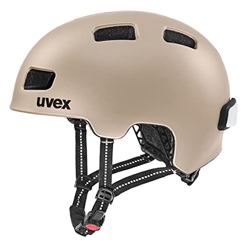 uvex city 4 - leichter City-Helm für Damen und Herren - inkl. LED-Licht - individuelle Größenanpassung - soft gold matt - 55-58 cm von Uvex