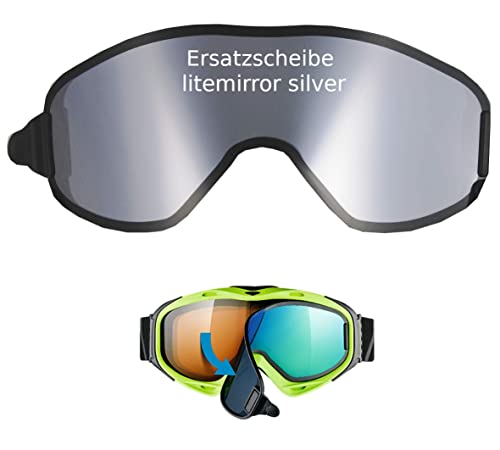 uvex g.gl. 300 & uvision TO off ess Ersatzscheibe für Skibrille als take off - single lens litemirror silber von Uvex