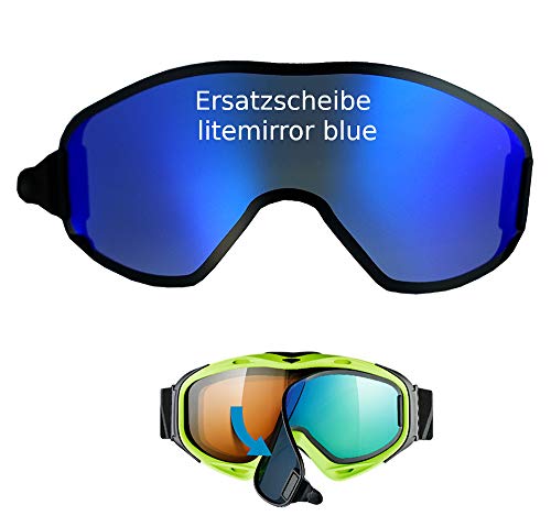 uvex g.gl. 300 & uvision TO off ess Ersatzscheibe für Skibrille g.gl300 als take off - single lens litemirror blue von Uvex