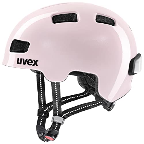 uvex hlmt 4 reflexx - leichter Kinder-Helm - individuelle Größenanpassung - inkl. LED-Licht - powder - 56-61 cm von Uvex
