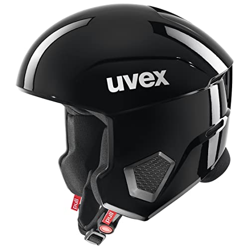 uvex invictus - Skihelm für Damen und Herren - optimierte Belüftung - Notfall-Wangenpolster - all black - 56-57 cm von Uvex