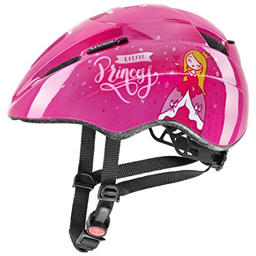 uvex kid 2 - leichter Fahrradhelm für Kinder - individuelle Größenanpassung - erweiterbar mit LED-Licht - pink - 46-52 cm von Uvex