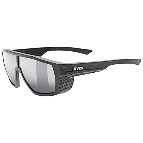 uvex mtn style P - Sportbrille für Damen und Herren - polarisiert - druckfreier Tragekomfort & perfekter Halt - black matt/silver - one size von Uvex