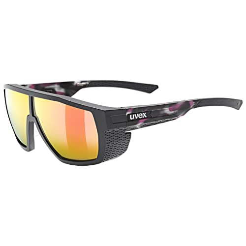 uvex mtn style P - Sportbrille für Damen und Herren - polarisiert - druckfreier & perfekter Halt - black-pink tortoise matt/pink - one size von Uvex