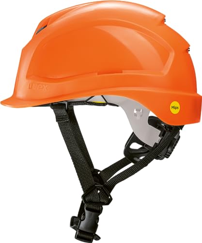 uvex pheos S-KR MIPS Schutzhelm - Industrieschutzhelm - MIPS-Technologie, stufenlose Weitenregulierung & climazone-Belüftung - One Size (52-61 cm) - Orange von Uvex