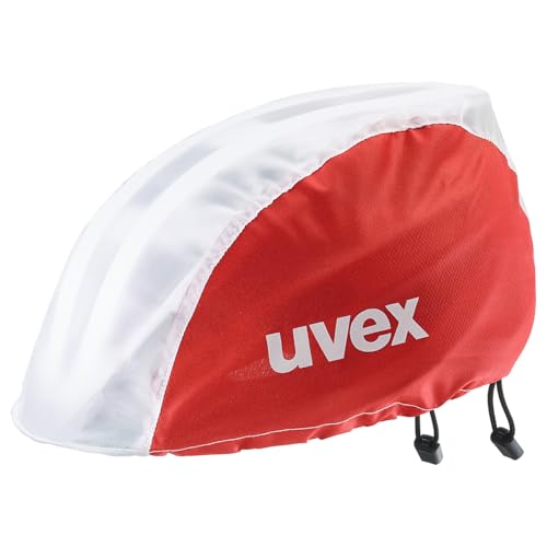 uvex rain cap bike Fahrradmütze - wind- & wasserabweisend - flexible Passform - red white - S/M von Uvex