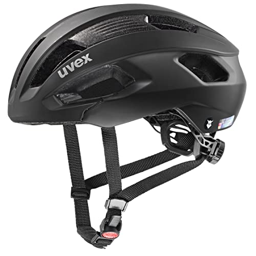 uvex rise cc Tocsen - sicherer Performance-Helm für Damen und Herren - inkl. Tocsen-Sturzsensor - optimierte Belüftung - black matt - 56-61 cm von Uvex