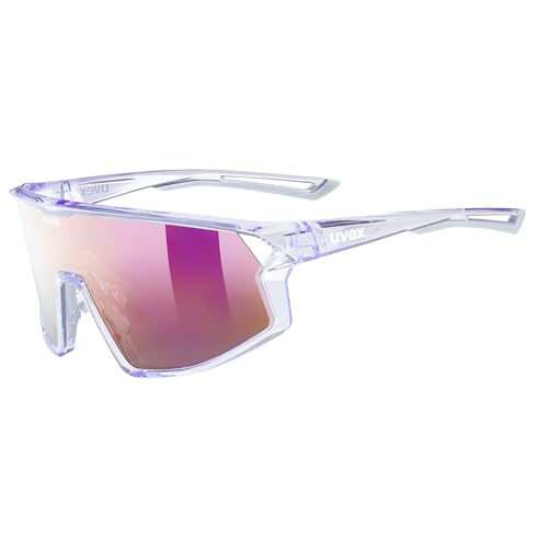 uvex skyryse - Sportbrille für Damen und Herren - starker Schutz vor Sonnenstrahlung - direkte Rahmenbelüftung - transparent purple/lavender mirror - one size von uvex