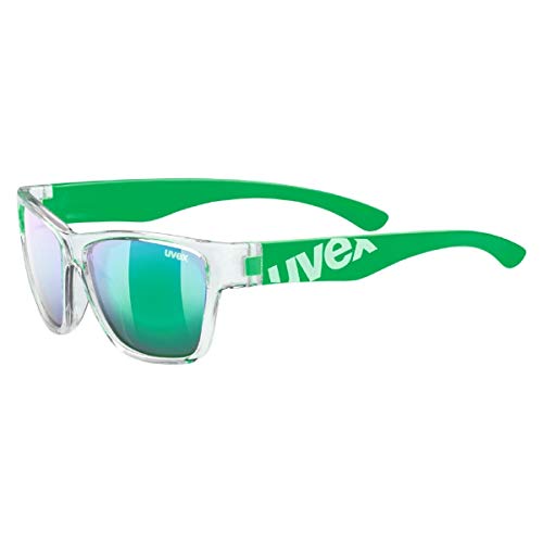 uvex sportstyle 508 - Sonnenbrille für Kinder - verspiegelt - inkl. Kopfband - clear green/green - one size von Uvex