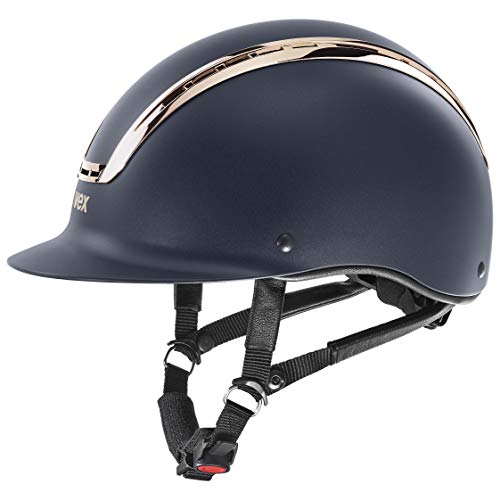 uvex suxxeed chrome - robuster Reithelm für Damen und Herren - individuelle Größenanpassung - optimale Belüftung - navy matt-coral - 54-55 cm von Uvex