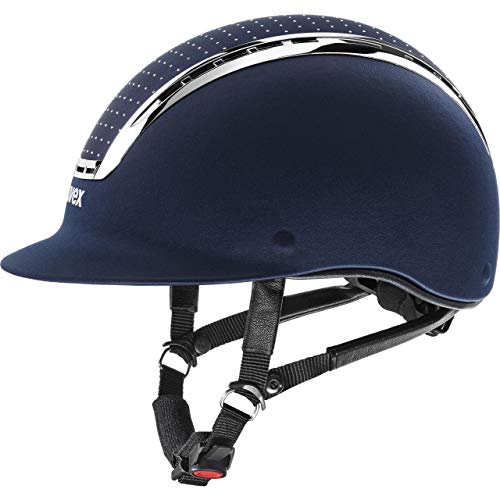 uvex suxxeed delight - robuster Reithelm für Damen und Herren - individuelle Größenanpassung - optimale Belüftung - navy-silver - 55-56 cm von Uvex