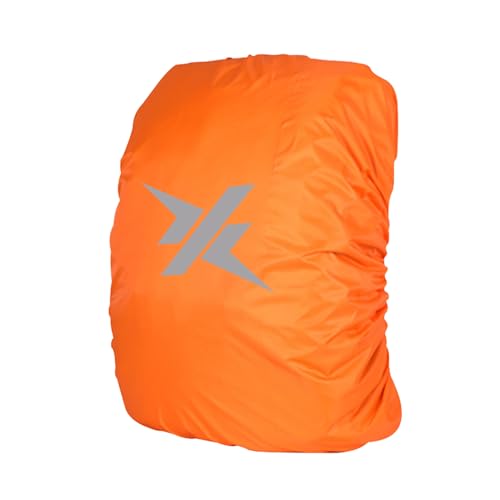Uxney Rucksack Regenschutz mit reflektierendem Streifen für Bergsteigen, Reisen, Radfahren, Camping und Outdoor (Orange, S) von Uxney
