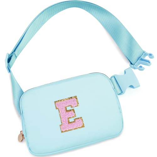 Gürteltasche für Mädchen und Damen, Umhängetasche, Hüfttasche, personalisierte Bauchtasche, Blau, E von Uygafly