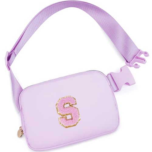Gürteltasche für Mädchen und Damen, Umhängetasche, Hüfttasche, personalisierte Bauchtasche, Lavendel, Größe S: von Uygafly