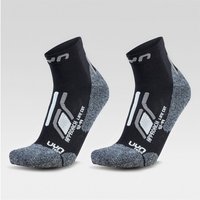 2er Pack UYN Approach Low Cut Trekkingsocken Damen B052 - black/grey 37-38 von Uyn