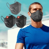 3er Pack UYN Community Mask Sportmaske Mund-Nasen-Bedeckung Herren black/grey L von Uyn
